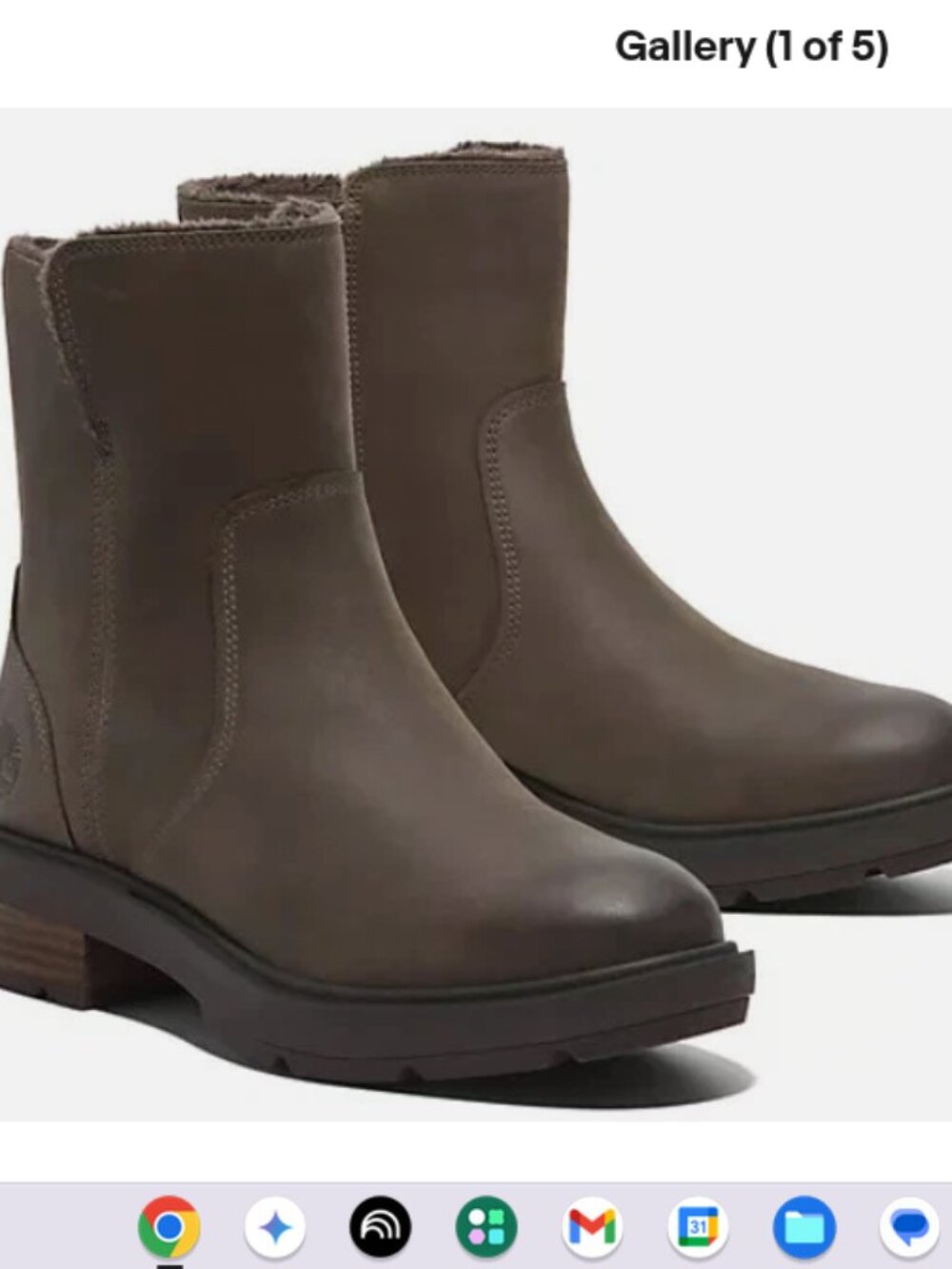 Timberland Brimfield Leather Warm Lined Mid Boots-Medium Brown-10M-NEW-A660177